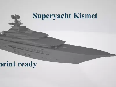 Superyacht Kismet print ready 3D model 3D print model