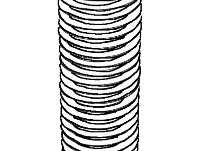 Bolt with washer Free 3D model