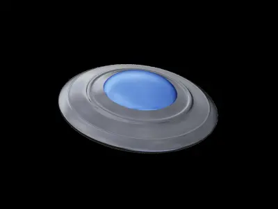 Stylized Cartoon UFO 3D model