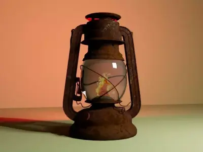 A old lantern Free 3D model