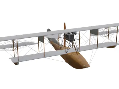 Curtiss Model F Low-poly 3D model
