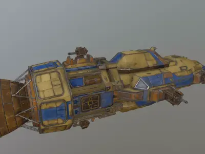 military spaceship 3D model