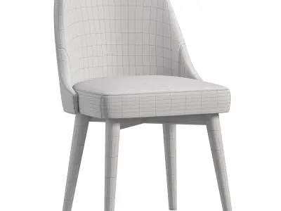 PU Leather Upholstered Dining Room Chair By Homary  3D model