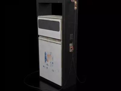 Old gas station Free low-poly 3D model