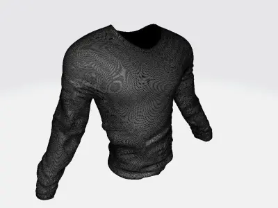 MIlitary Long-Sleeved Shirt Low-poly 3D model