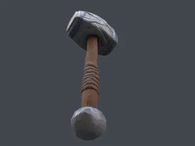 Viking hummer Low-poly 3D model