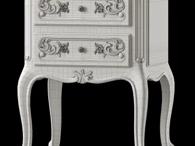 etsy french nightstand and dresser 3D model