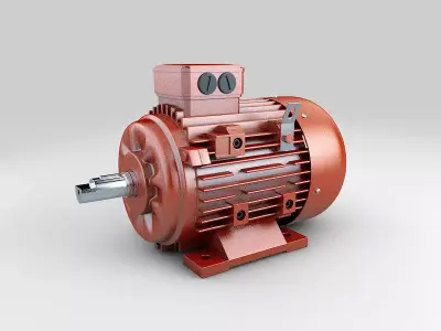 Industrial electric motor generator 3D model by tussik