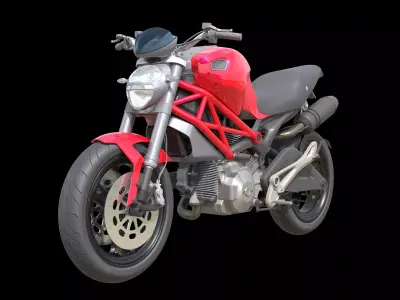 Ducati Monster Low-poly 3D model