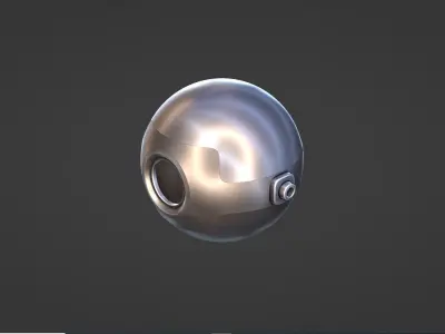 Mechanical - Sphere Head Low-poly 3D model