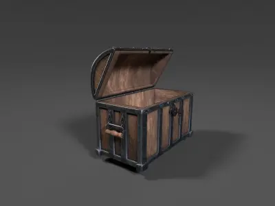 Treasure chest Free low-poly 3D model