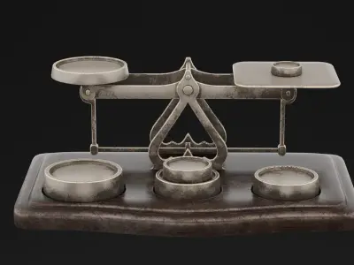 Balancing Scale Low-poly 3D model