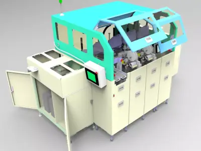 Automatic linear loop placement machine 3D model