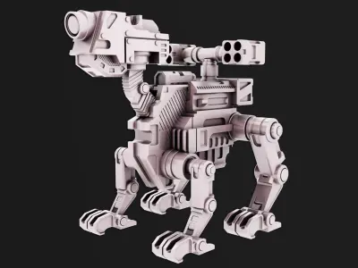 Robot tank 3D Print model 3D print model by doub1e-t1me from CGTrader