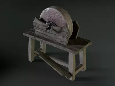 Grindstone Low-poly 3D model purchase