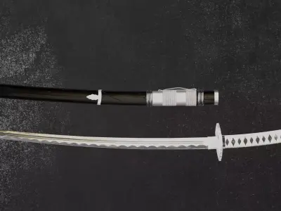 White Katana 3D model