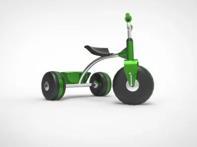 Kids Bicycle Low-poly 3D model buy