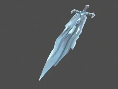 Ice Sword Low-poly 3D model purchase