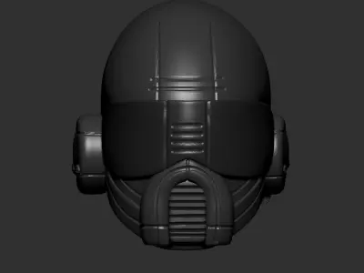 helmet high poly sculpt 3d printable  3D model purchase