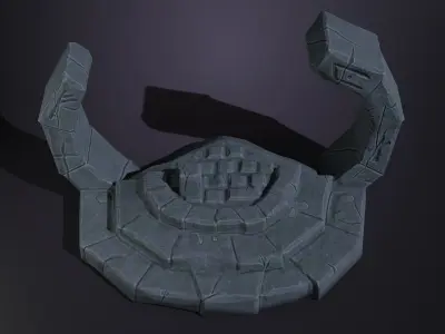 Medieval stylized ruin Free low-poly 3D model