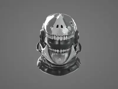skull helmet 3d model Low-poly 3D model