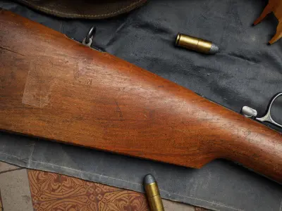 Winchester 1873 Musket Engraved - Full Project Low-poly 3D model