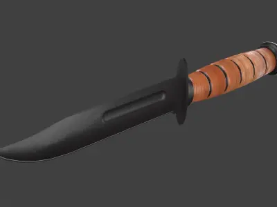 Cabaret Knife Low-poly 3D model