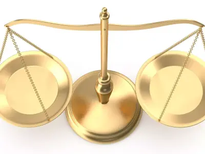 Scales of Justice Low-poly 3D model