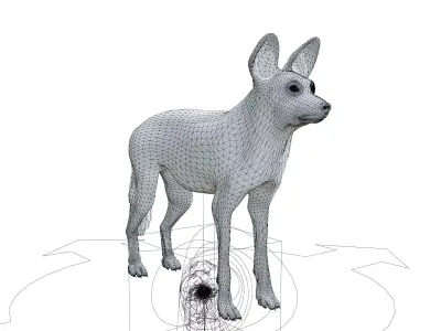 African wild dog Low-poly 3D model purchase