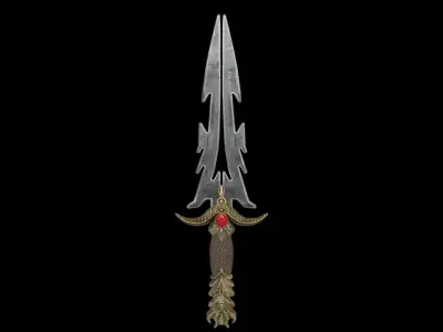 Knife 01 Low-poly 3D model