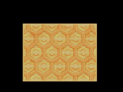 Game wall hexagon pattern low poly Free low-poly 3D model