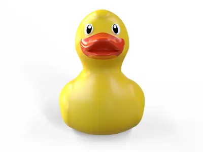 Rubber duck Low-poly 3D model get