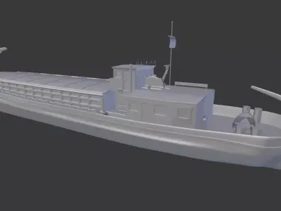 barge ship 3D model