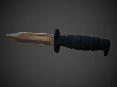 Military Knife PBR Low Poly Low-poly 3D model