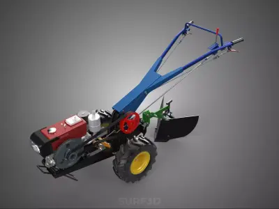 DITCHING PLOW MIDDLE SINGLE BUSTER FURROW POINT PLOUGH TRACTOR 3D model