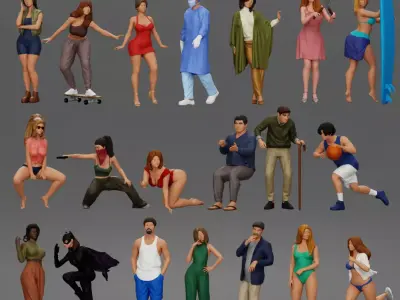 Tier20- 20 Figures for December 3D print model