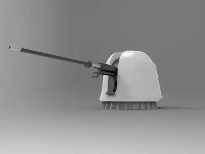 OTO Melara Naval gun 76mm 3D print model