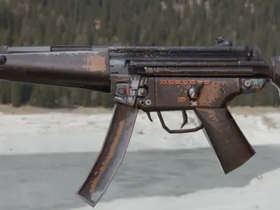 MP5 3D MODEL gun Low-poly 3D model