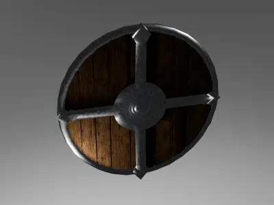 Shield model low-poly Free low-poly 3D model