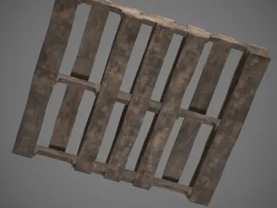 Wooden Pallet  Low-poly 3D model purchase