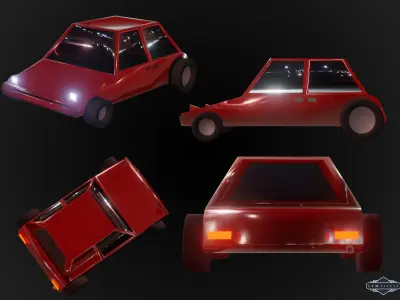 Racing Car Low Poly Free low-poly 3D model