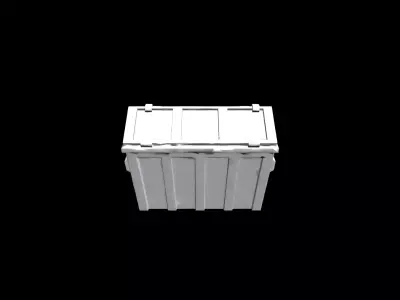 Low Poly Stylized Weathered Industrial Dumpster Low-poly 3D model