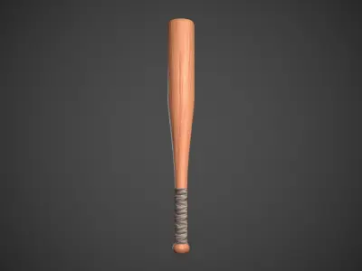 Cartoony Baseball Bat  Low-poly 3D model