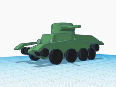 Bt-7 Russian fast tank 3D print model