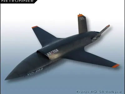 Kratos XQ-58 Valkyrie Low-poly 3D model