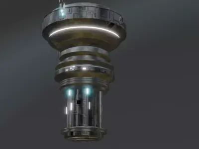 Sci-Fi Drone  Futuristic Flying Machine  Low-poly 3D model