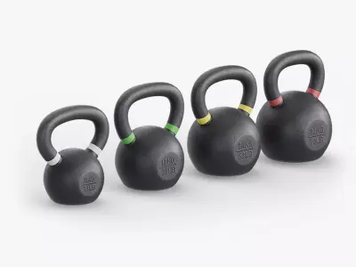 Kettlebell Gym Pack Low-poly 3D model
