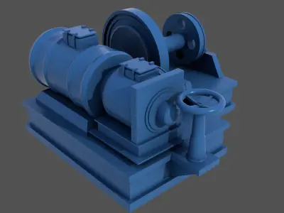 WW2 Littorio Class winches - Commercial license - 1-200 scale 3D print model