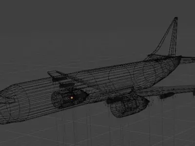 3d modeled airplane 3D model