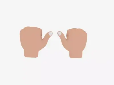 Hand Thumb two  Low-poly 3D model
